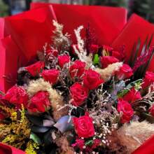 20pcs/Pack Waterproof Solid Color Bouquet Wrapping Paper, Florist Supplies, - Rich Red - View 6