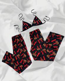 Pijama en pareja CT fresca - Negro - Ver 1