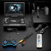 Reproductor De Dvd Portátil De Pantalla Lcd 7.8in Rotación de 270​​° Calidad súper pintada, reproductor De CD, +CD de juego - Negro - Ver 1