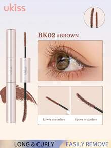 ukiss 3.5g+3g Dual Sided Mascara, Big Brush For Upper Eyelash, Small Brush For Lower Eyelash, Lengthening, Thick, Waterproof, Smudge Proof, Long Lasting,