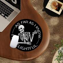 1pc Cute & Fun Round Mouse Pad, Mini Portable Travel Mouse Pad With Non-Slip Rubber Base, Suitable For Office, Home, Study And Gaming, 7.87" X 7.87" X 0.08" - Multicolor - View 3