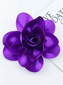 Exaggerated Handmade Satin Big Flower Brooch For Women Fashion Jewelry Wedding Party Christmas Gift Valentines