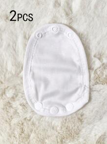 Single Layer Fabric (Thin) Infant Romper Crotch Extender, Applicable To Some Plastic Button Styles, 1pc/2pcs/4pcs/8pcs Set, Random Button Styles