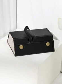 1pc (3/4/5/6 Grid) Casual PU Leather Glasses/Sunglasses Case Box Glasses Accessories For Women