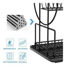 Escurridor De Platos Cocina De 2 Niveles De Acero Al Carbono