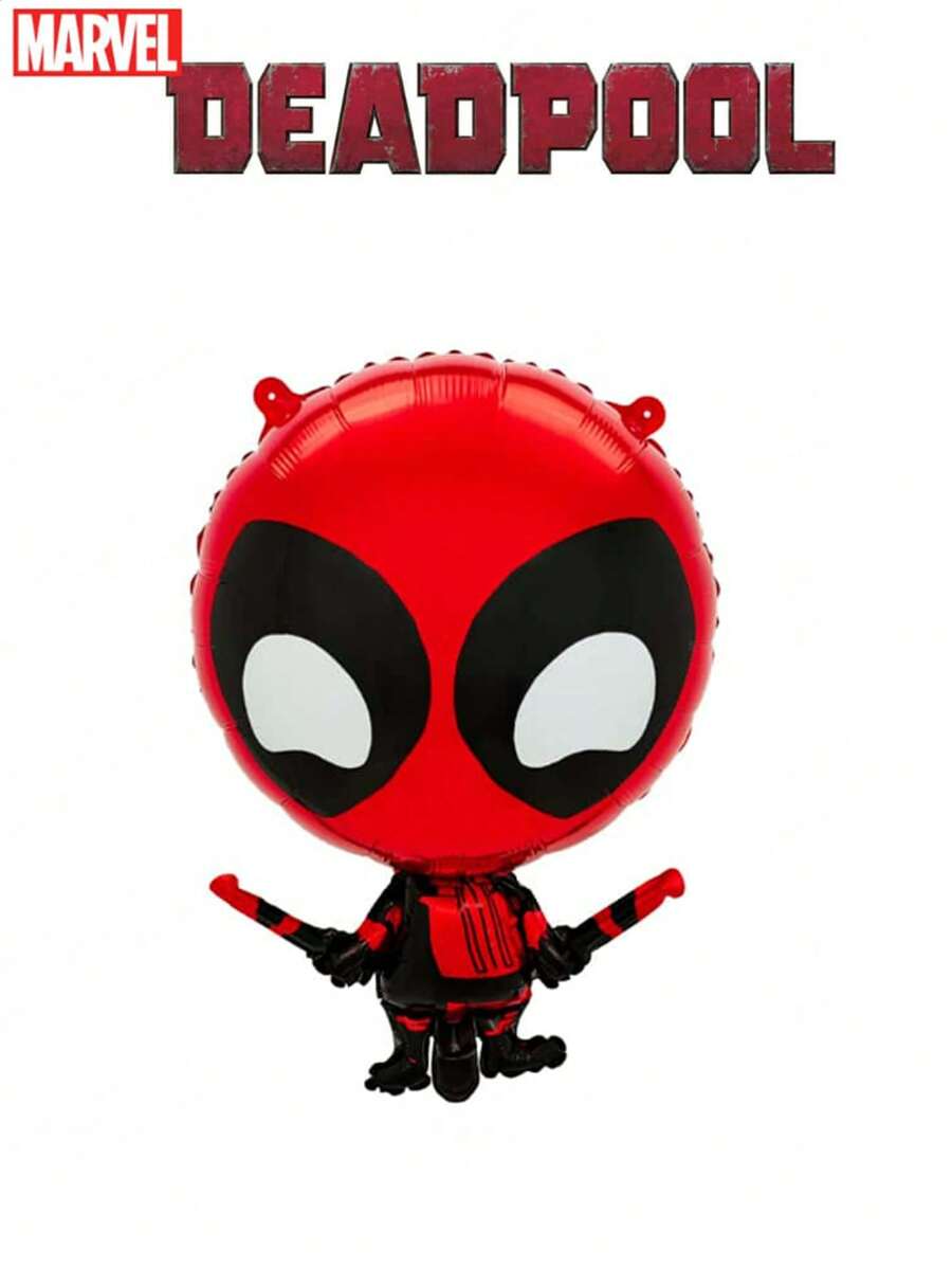 Marvel 1 PIEZA Globo de aluminio Deadpool con licencia oficial de Marvel Avengers, suministros de fiesta y decoración, mejor opción de regalo para fiestas de cumpleaños, navidad y fotos