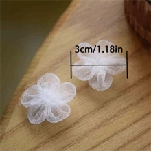 50pcs DIY Handmade Fabric Flower Appliques Sewing Craft Parts - Multicolor - View 3