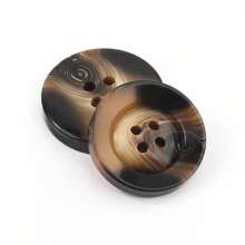 20pcs Round Resin Buttons Brown Sewing Buttons        4 Hole Round Buttons Buttons Decorative Arts & Crafts Supplies          Buttons Resin Sewing & Knitting Supplies.(Size:1.5cm/0.59in, 2.1cm/0.82in, 2.5cm/0.98in)