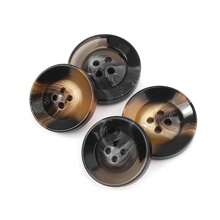 20pcs Round Resin Buttons Brown Sewing Buttons        4 Hole Round Buttons Buttons Decorative Arts & Crafts Supplies          Buttons Resin Sewing & Knitting Supplies.(Size:1.5cm/0.59in, 2.1cm/0.82in, 2.5cm/0.98in)