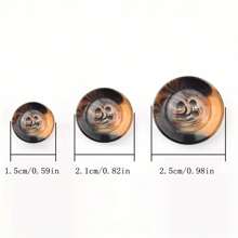 20pcs Round Resin Buttons Brown Sewing Buttons        4 Hole Round Buttons Buttons Decorative Arts & Crafts Supplies          Buttons Resin Sewing & Knitting Supplies.(Size:1.5cm/0.59in, 2.1cm/0.82in, 2.5cm/0.98in)