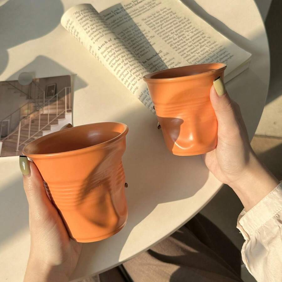 1 件多巴胺启发不对称形状陶瓷饮水杯