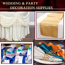 1pc Faux Silk Satin Fabric, Glossy Satin For Wedding Dress, Sleepwear, Home Decor DIY, Tablecloth, Background Material - Pink - View 5