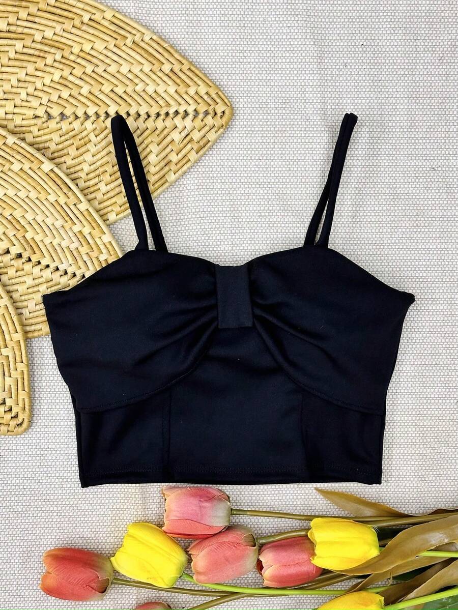 Cropped Neoprene With Padding - 黑色 - 查看 1