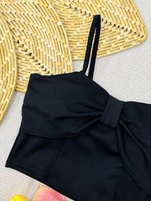 Cropped Neoprene With Padding - 黑色 - 查看 2