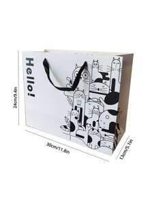 1pc Portable Festival Gift Bag, Shopping Bag, Clothing Packaging Bag, Birthday Gift Bag, Wedding Gift Bag - 1 - View 2