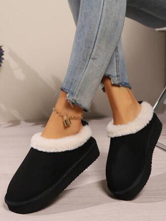女士高帮毛绒冬季便鞋室内鞋