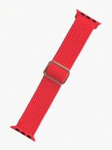 编织尼龙表带，兼容 42mm、38mm、40mm、41mm、44mm、45mm、46mm、49mm 表盘尺寸，时尚智能手表替换表带，适用于 Ultra2、Ultra SE2、SE 11、10、9、8、7、6、5、4、3、2、1 系列，男女通用，红色，学生返校季理想礼物 - 紅色 - 查看 4
