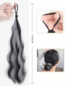 18 Inch Colorful Synthetic Spiral Curly Hair Scrunchie Messy Bun Hair Extensions