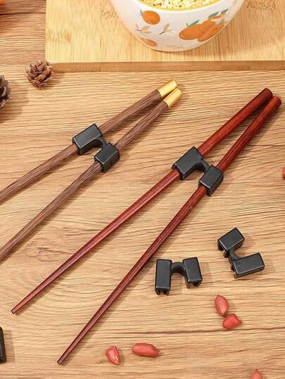 5pcs Chopstick Helper For Adult, Beginner, Trainer Or Learner – Plastic Hinge Connector For Chopsticks Training – Anti-Slip, Reusable And Replaceable,Kitchen,Christmas Gift