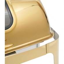 LOYALHEARTDY-BTG 9.5 Qt Rectangular Chafing Dish,Roll Top Chafing Dish Buffet Set,9L Stainless Steel Buffet Warmer For Hotels, Buffets,Restaurants, Banquets,Weddings,Gold[Best Gift For Family&Friends] - 金色 - 查看 9