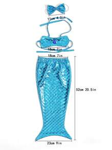 Bikini Cat Clothes Fish Tail Swimsuit Set Cute And Funny Cross Dressing Clothes Styling Props Halloween Halloween Costumes - Multicolor - View 3