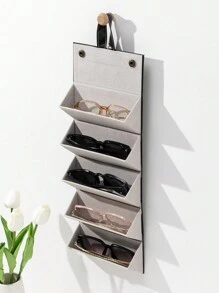 1pc (3/4/5/6 Grid) Casual PU Leather Glasses/Sunglasses Case Box Glasses Accessories For Women