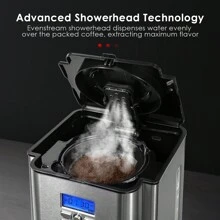 Stainless Steel 12-Cup Drip Coffee Maker, Programmable Self-Cleaning Coffee Maker, Simple To Operate And Clean