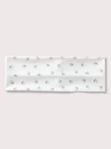 1 件女士休闲可爱街头风格花卉草莓水果印花海滩/度假头带，涤纶材质，全年适用发带头巾头带吸汗带，发带秋冬发饰女士蝴蝶结度假装女士