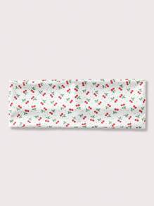 1 件女士休闲可爱街头风格花卉草莓水果印花海滩/度假头带，涤纶材质，全年适用发带头巾头带吸汗带，发带秋冬发饰女士蝴蝶结度假装女士