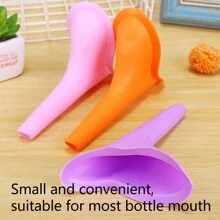 1/2pcs Women Silicone Urinal, Portable Pee Bottle, Travel Funnel, Camping Outdoor Urination Device, Suitable For Pregnant Women, Car Use (This Product Is Made Of Soft Silicone Material, Please Confirm Your Needs Before Purchasing) - Multicolor - View 6