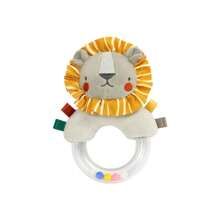 Infant Teething Grasp Ring Rattle, Lion/Fox/Rabbit Design