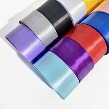 1 Cuộn Ruy Băng Satin 12 Màu, 25yds/1.57in, Hoa Hồng Thủ Công DIY, Hộp Bánh, Hoa Tươi, Trang Trí Đám Cưới, Ruy Băng Gói Quà - Xanh đậm - Xem 5