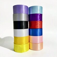 1 Cuộn Ruy Băng Satin 12 Màu, 25yds/1.57in, Hoa Hồng Thủ Công DIY, Hộp Bánh, Hoa Tươi, Trang Trí Đám Cưới, Ruy Băng Gói Quà - Xanh đậm - Xem 4