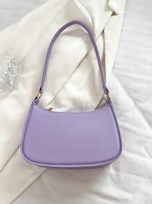 Women's Chic Minimalist Style Shoulder Bag , Purple - Purple - View 3