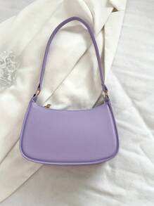 Women's Chic Minimalist Style Shoulder Bag , Purple - Purple - View 5