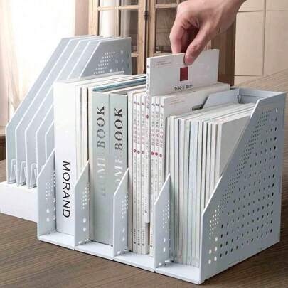 1 suport de cărți reglabil A4/A5, pliabil în trei/cvadruplu, raft de cărți pliabil pentru studenți, suport pliabil pentru birou, cadou pentru studenți, rechizite de birou, potrivit pentru sezonul școlar