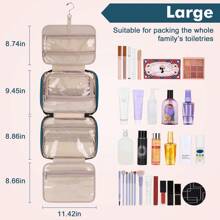 Toiletry Bag For Women, Large Makeup Bag, Hanging Toiletry Bag For Bathroom, Thickened PVC Waterproof Travel Bag, Toiletries Bag For Travel Business Trips And Camping, Blue