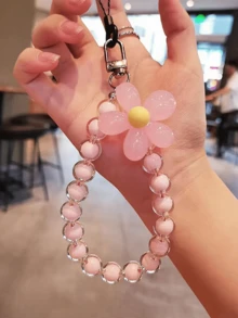 1 x Chuỗi hạt màu Macaron cho điện thoại, Dây đeo điện thoại di động đính cườm hai lớp màu Dopamine, Bùa điện thoại đính cườm hoa thủ công theo phong cách INS, Dây đeo tay, Phụ kiện túi, Móc khóa, Dây đeo cổ tay, Mặt dây chuyền thời trang, Món quà hoàn hảo cho mẹ và bạn gái! - Nhiều màu - Xem 8