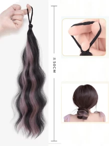 18 Inch Colorful Synthetic Spiral Curly Hair Scrunchie Messy Bun Hair Extensions