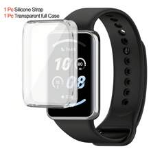 Replacement Silicone Strap Case Compatible With Honor Band 9 Watchband Sport Bracelet For Honor Band 9 Protection Cover Case For Men And Women As A Gift For Students Returning To School