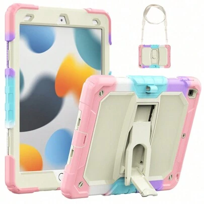 Ốp bảo vệ chống sốc chịu lực cao, tương thích với iPad (A16) thế hệ thứ 11/Air11/Air13 M3 (2025) thế hệ thứ 9/8/7 (2021/2020/2019), vỏ bảo vệ cứng cáp với chân đế tích hợp, phù hợp với iPad 10.2 inch 2021/2020/2019.