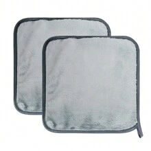 2pcs Reusable Makeup Remover Cloths, 9.8 Inch Square, Super Soft Microfiber Material - Multicolor - View 17