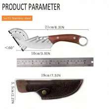 Couteau de cuisine, couperet à viande, couteau à désosser forgé, couteau de boucher, couteau à trancher aiguisé, en acier inoxydable, avec gaine de couteau, pour une utilisation commerciale en restaurant