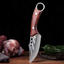 Couteau de cuisine, couperet à viande, couteau à désosser forgé, couteau de boucher, couteau à trancher aiguisé, en acier inoxydable, avec gaine de couteau, pour une utilisation commerciale en restaurant