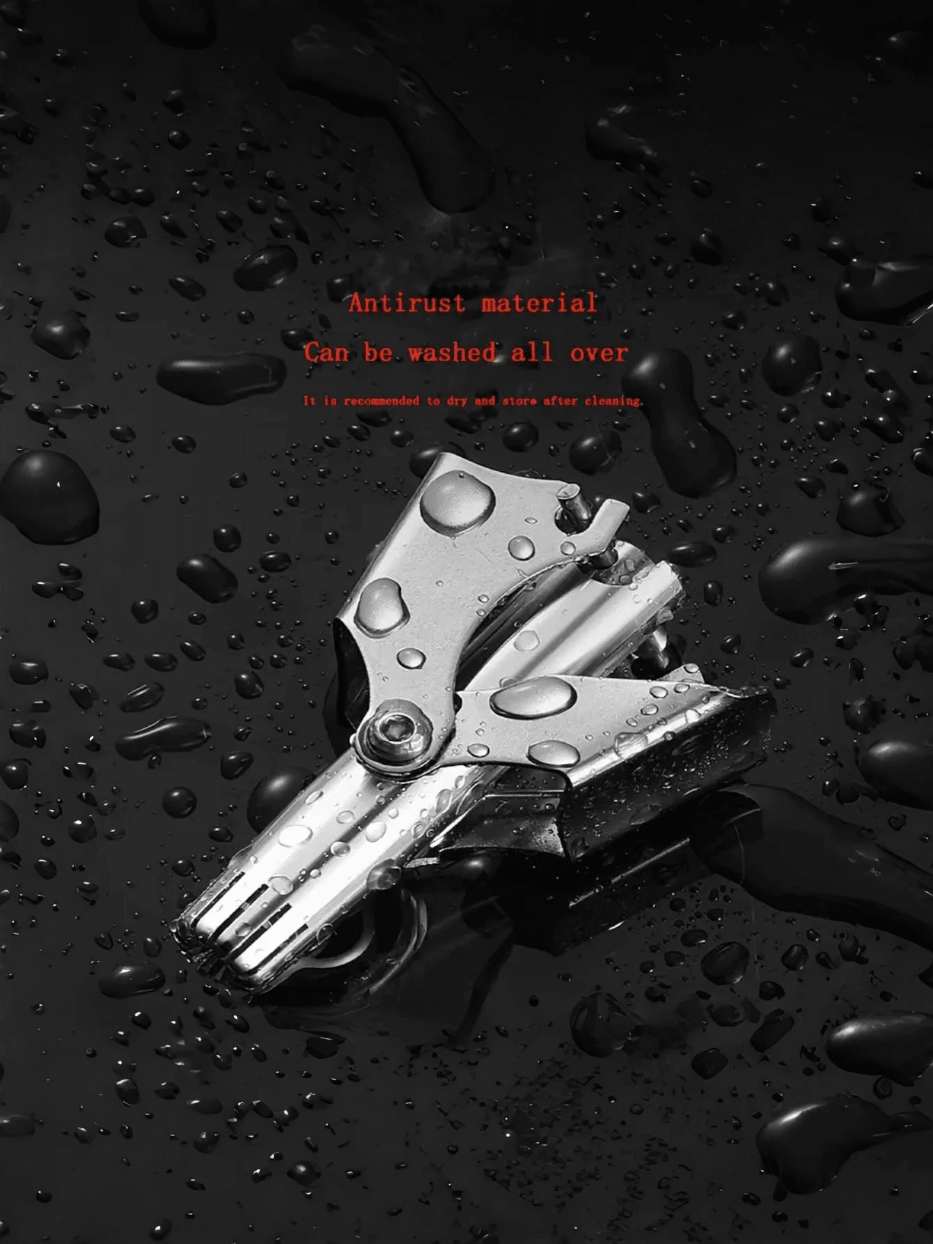 1pc Unisex Washable Manual Nose Hair Trimmer, Stainless Steel, Portable