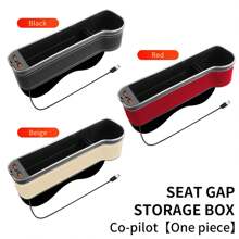 Car Seat Seam Filler Cup Holder 7 Colours Variable LED Car Seam Organiser With 2USB Charging Port Car Accessories - Main Driver - View 10