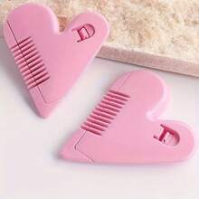 1 pieza Recortadora portátil con forma de corazón rosa para vello púbico - Peine cortador manual para dar forma precisa, privacidad íntima y piel suave - Diseño compacto, amigable para viajes y fácil de limpiar para mujeres - Rosa - Ver 1