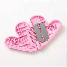1 pieza Recortadora portátil con forma de corazón rosa para vello púbico - Peine cortador manual para dar forma precisa, privacidad íntima y piel suave - Diseño compacto, amigable para viajes y fácil de limpiar para mujeres - Rosa - Ver 6