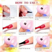 MEET ACROSS 18pcs Crystal Jelly Glass Gel Nail Polish Set 7Ml Summer Nails Translucent Pink Color Gel Polish Set, Semi Permanent Hybrid Varnishes, Glass Sugar Series, Jelly Amber Gel Polish Set, Soak Off UV LED Nail Glue With Box Gel Nail Kit Manicure Kit Nail Supplies Nail Art DIY Home Salon Gift For Women - 彩色 - 查看 10