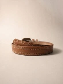 Women's Belts Thin 2 CM Colorful Casual Fashion With Two Loops - Rỉ Nâu - Xem 5